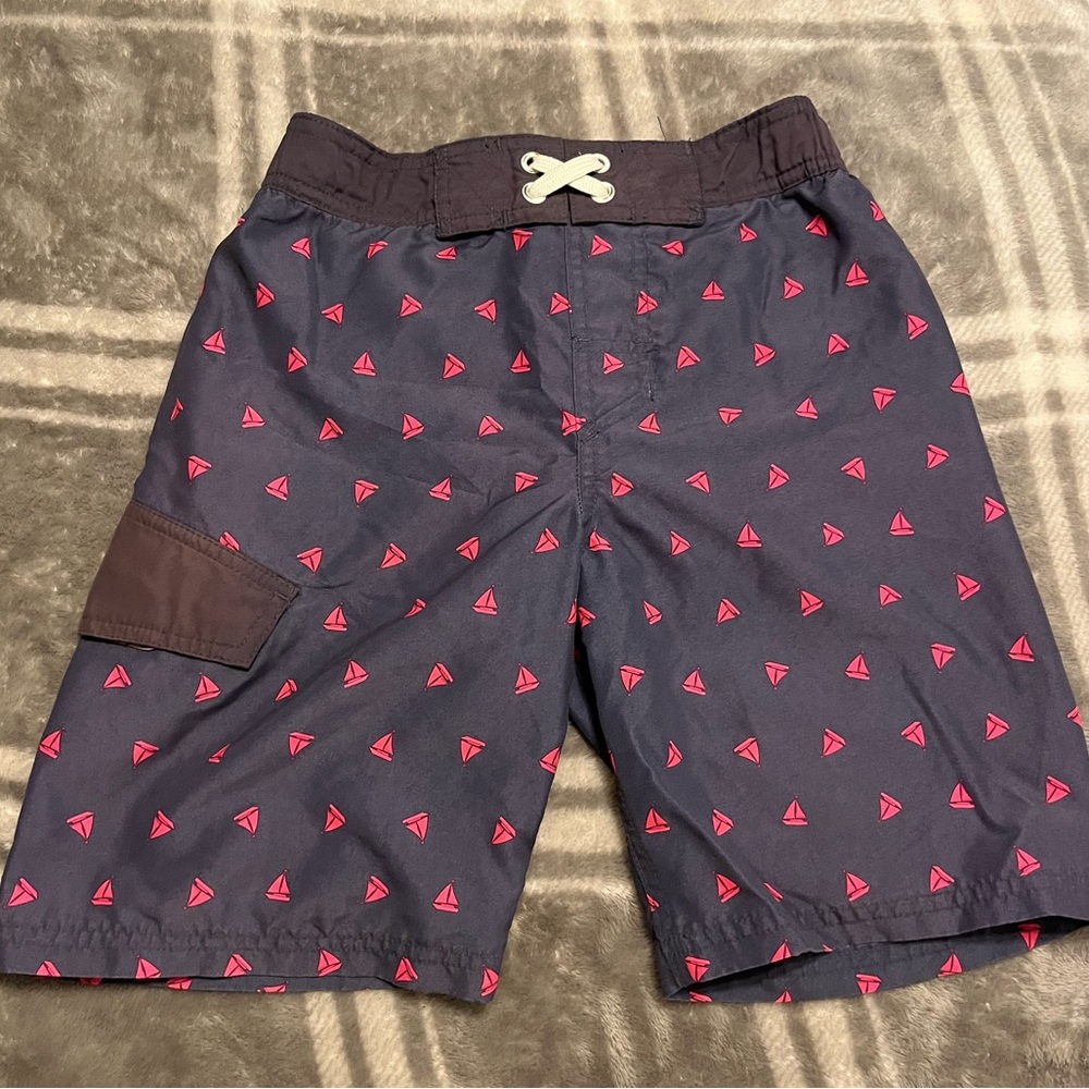 Cat & Jack Boys Sailboat Swim Trunks Size M (8/10)